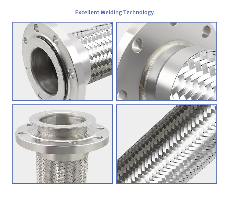 带法兰不锈钢编织泵连接器 (6)